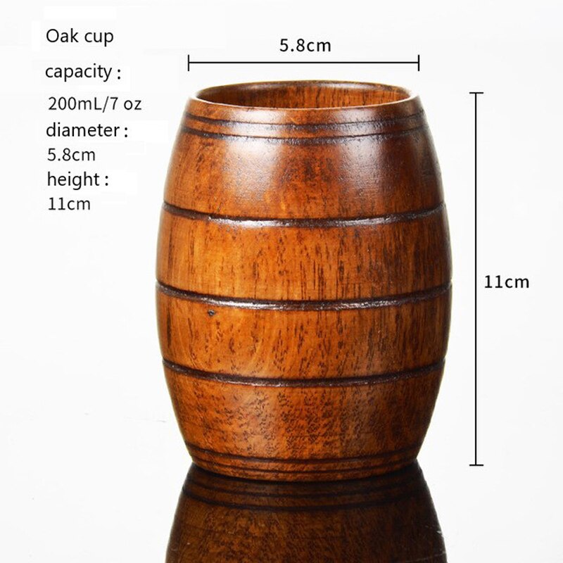 Vintage Whiskey Cup Beer Mug Bar Drinkware Natural Wooden Cup Cocktail Glass Wine Goblet Japanese Style Teacups