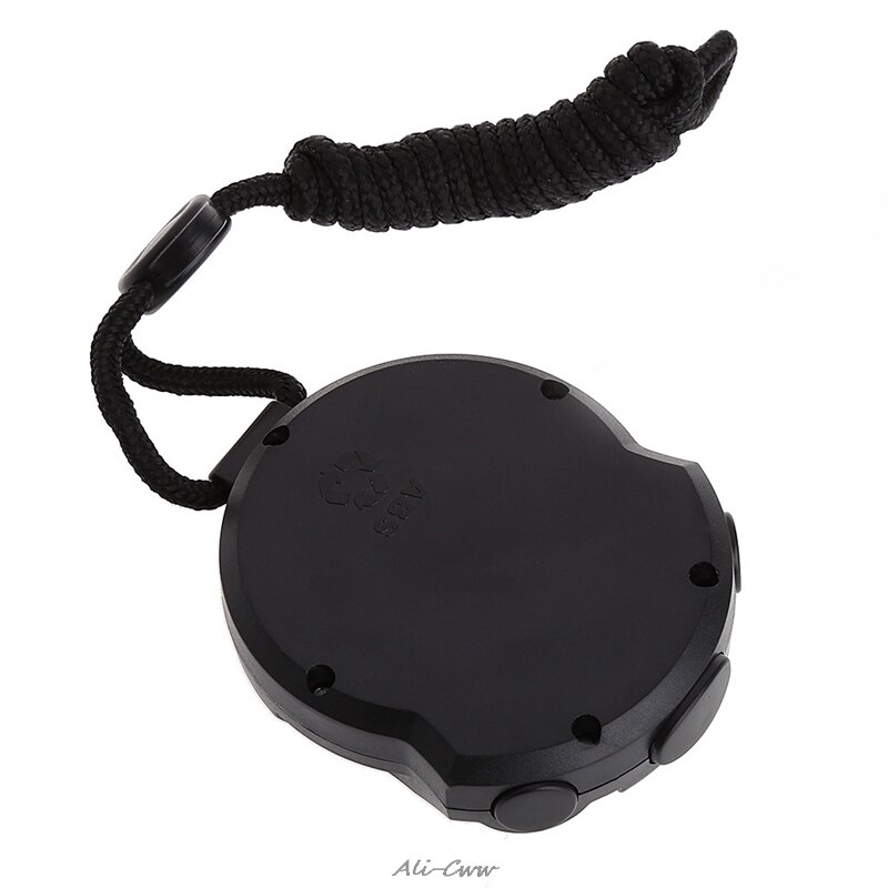 Classic Digital Handheld LCD Chronograph Sports Stopwatch Timer Stop Watch with string