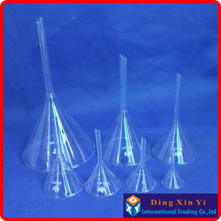 (8 pieces/lot) 75mm funnel,Laboratory glass triangle funnel,Diameter of 75 mm