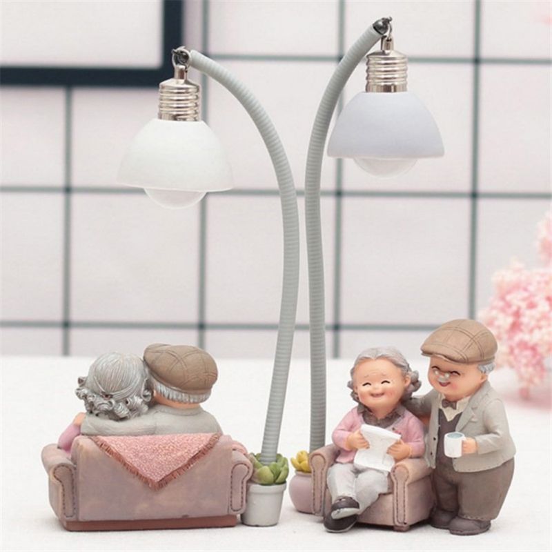 Old Man Home Decorations Small Ornaments Grandparents Old Lady Old Characters Crafts Birthday For Parents