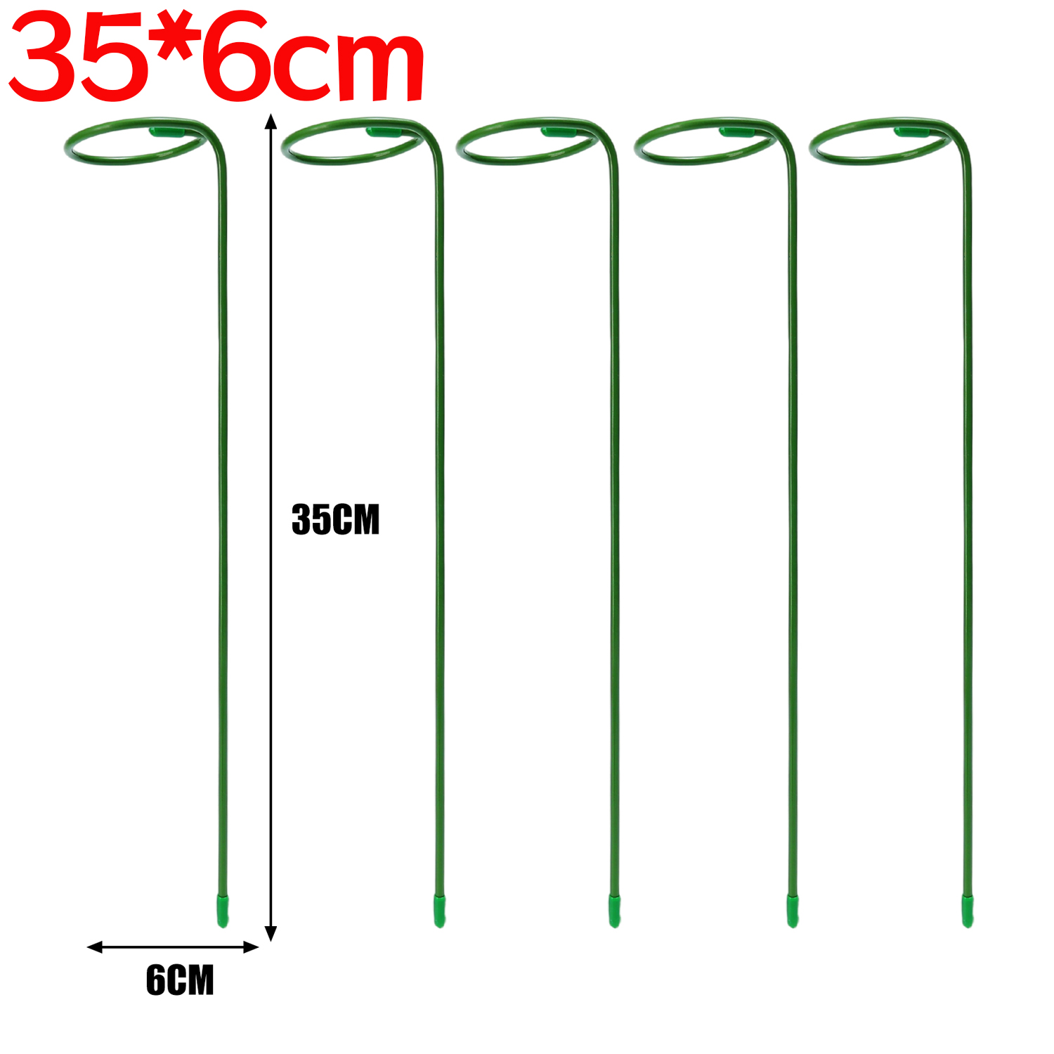 Metalowe podpórki robić roślin 35/45/55 cm, pręty robić podtrzymywania kwiatów ogrodowych, pręty zapobiegające upadaniu łodyg roślin doniczkowych, wielokrotnego użytku narzędzie domowe: S / Beżowy