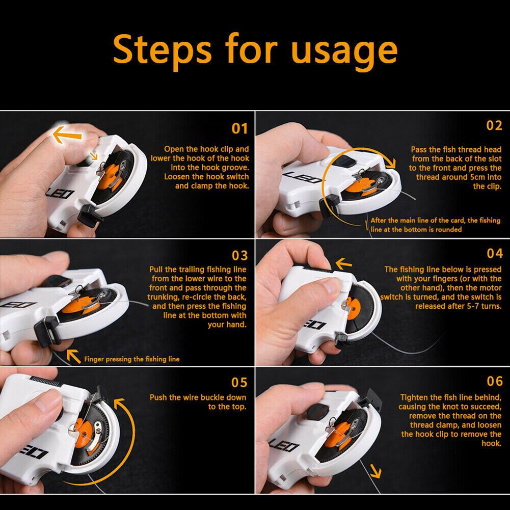 Elektrische haakbindinrichting, bindapparaat, automatische haak, vishaaknaald, breiapparaat, gereedschap voor buitenvissers