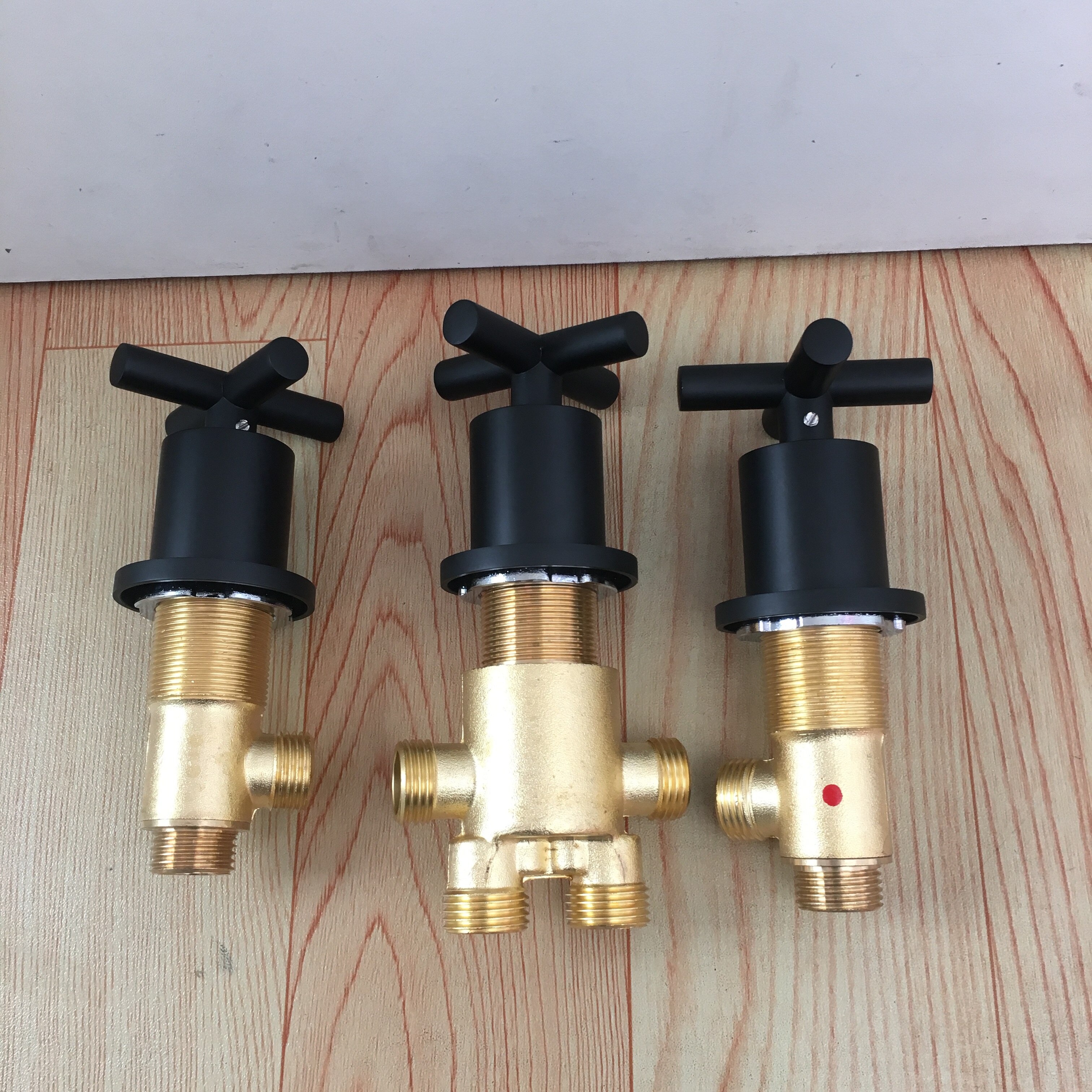 MTTUZK Solid Brass Mixing Valve Tap For Bathtub Faucet and Cold Mixer Matte Black Bathroom Faucet Accessories