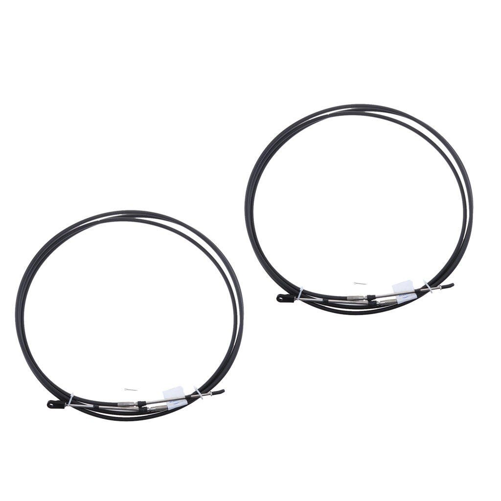 Accélérateur/câble de télécommande pour moteur hors-bord Yamaha, 10 pieds, 2 paquets, pour moteur de bateau Yamaha (noir)
