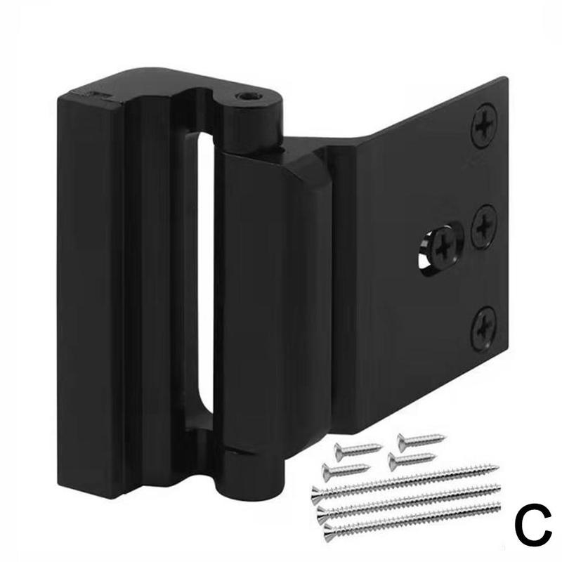 Aluminum Alloy Hinge Defender Security Door Reinforcement Lock Kitchen Cupboard Door Hinge Repair Kit Cabinet Side Mount Plates: C
