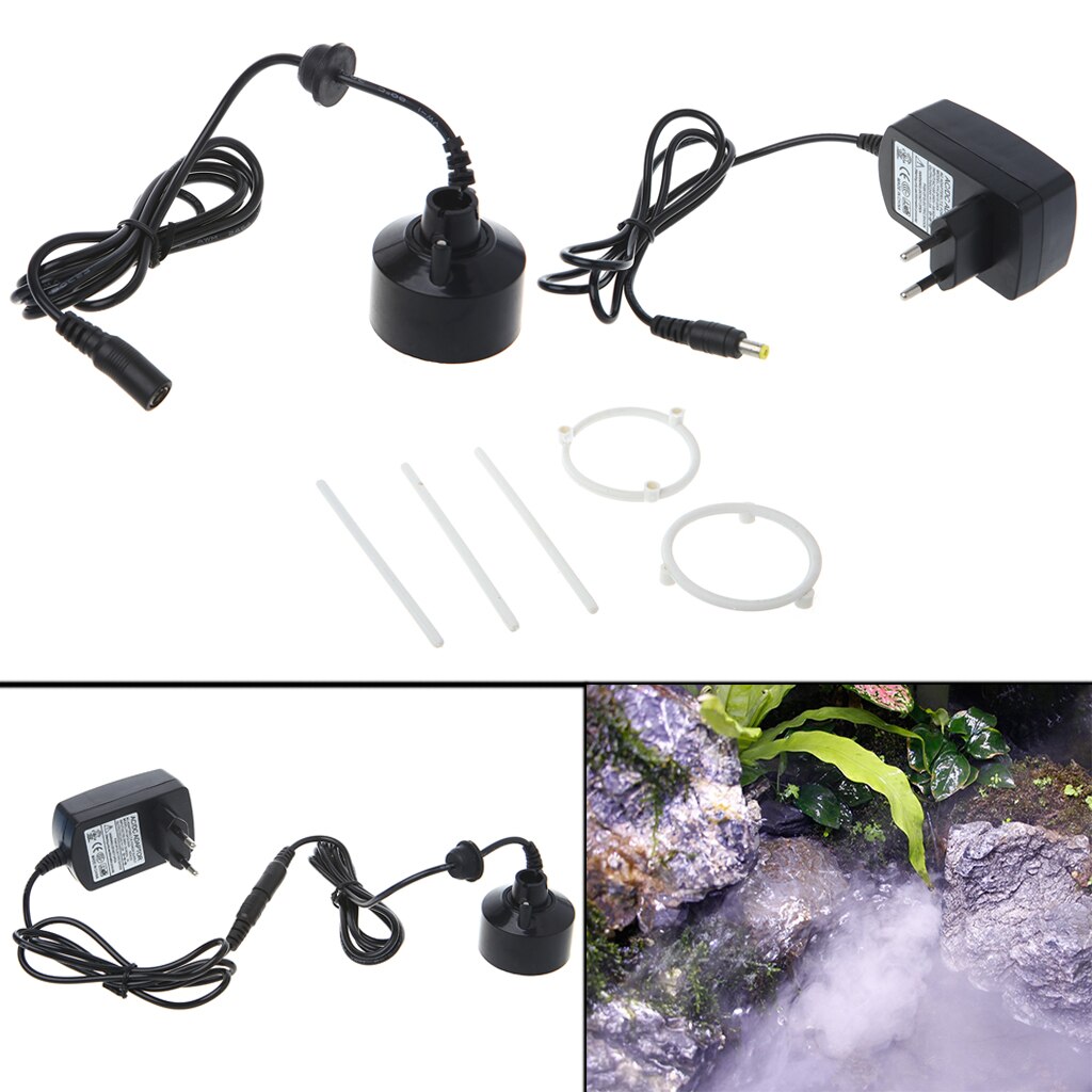 1LED Super Ultrasonic Mist Creator Fogger Nebulizer Water Fountain Vaporizer EU Plug