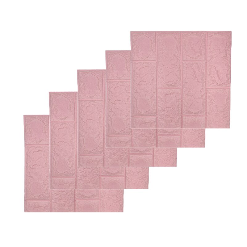 5/10pcs 3D Brick Wall Stickers DIY Decor Self-Adhesive Waterproof Wallpaper For Kids Room Bedroom 3D Wall Sticker Brick