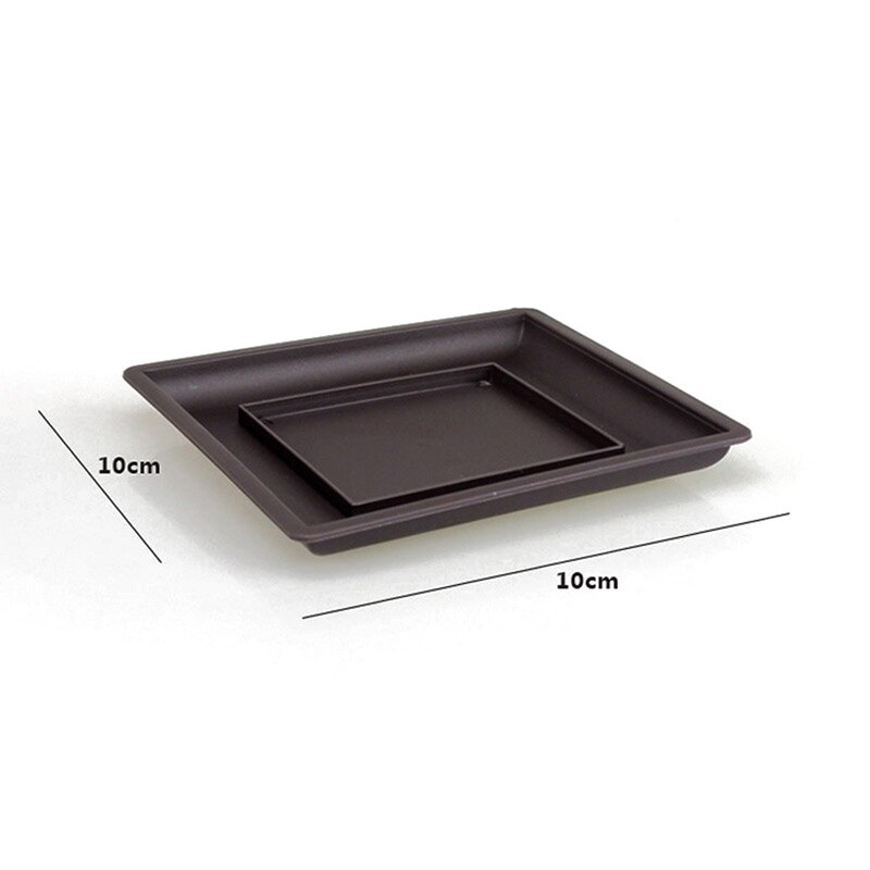 Maceta de plástico para flores, cuenco cuadrado para bonsái, para guardería, cuenco rectangular de imitación, 1 unidad: SST