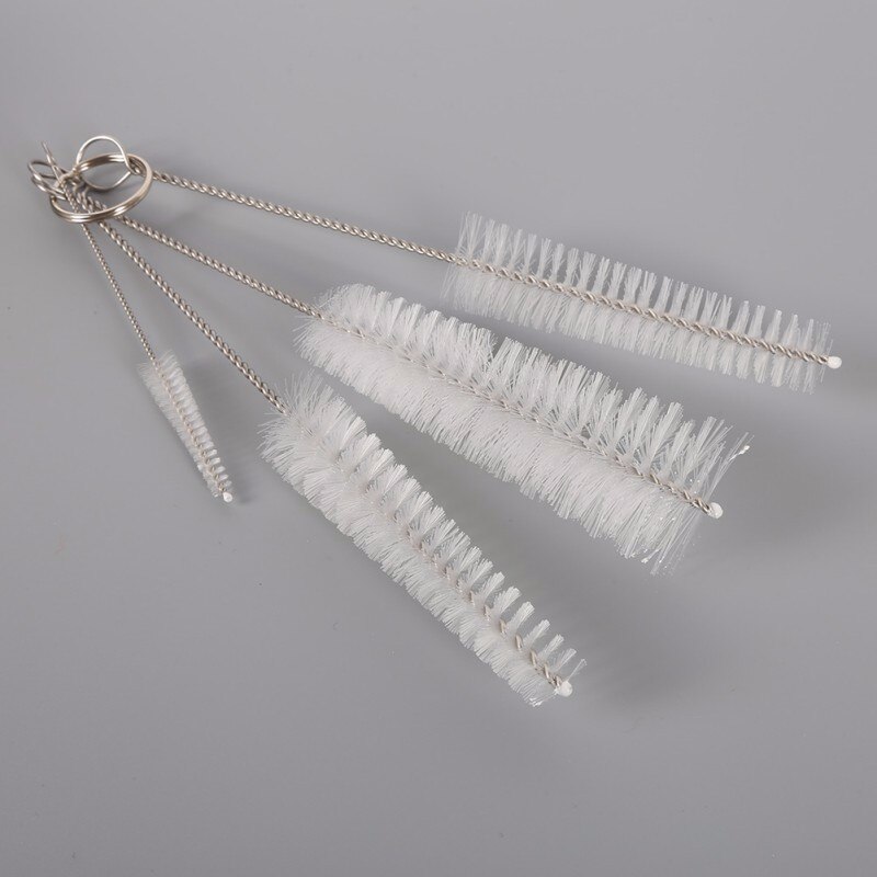 4pcs di Paglia Spazzola di Pulizia di Lavaggio In Acciaio Inox Bere Tubo di Paglia Spazzole Brush Cleaner Per Bicchiere di Vino Bottiglia di Caffè Tazza di Tè
