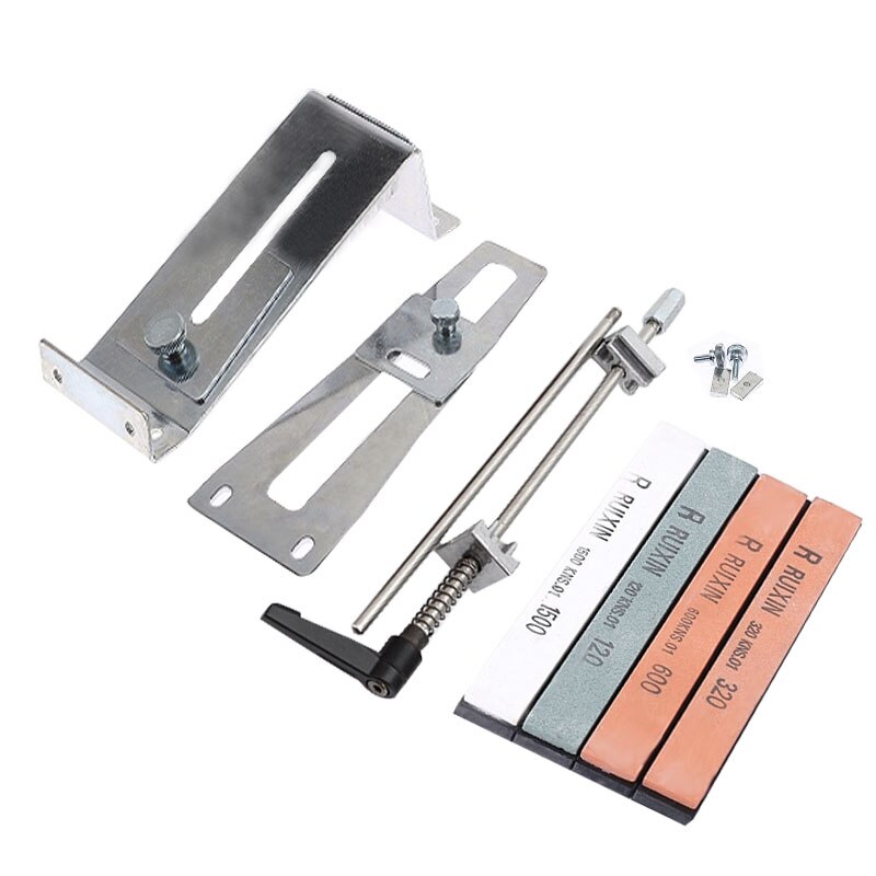 Knife Sharpener All stainless Steel Kitchen Sharpening Grinding System Tools Fix-angle With 4 Whetstone III