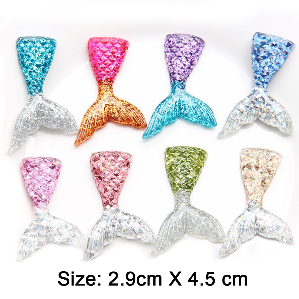 Mermaid Tail Supplements Charms for Slime DIY Polymer Filler Addition Slime Accessories Toys Lizun Modeling Clay Kit for Child