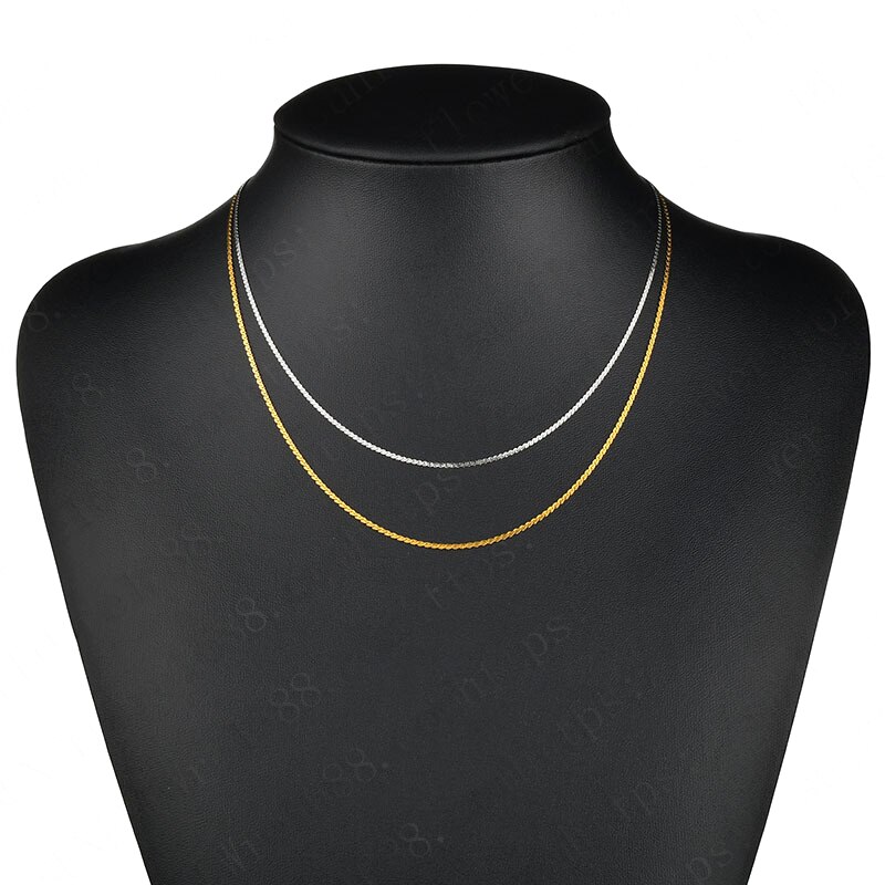 1 Pc 1.4/1.5Mm Rvs Ketting Voor Mannen Vrouwen Sieraden S-Vorm Zilver Kleur Schakelkettingen dagelijkse Accessoires 40Cm Lange