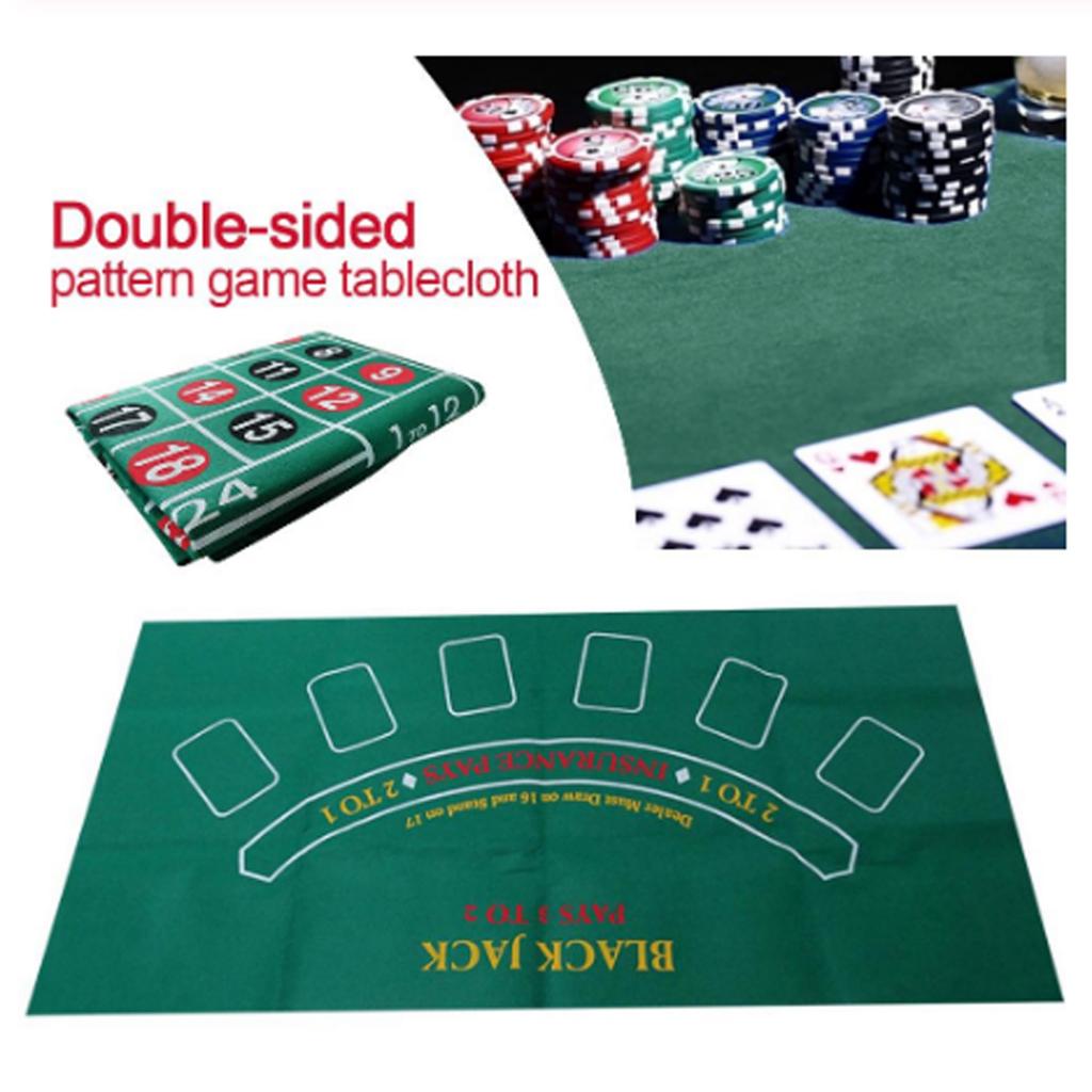 24" x 47" Casino Poker Playing Table Felt Tablecloth Layout Cover Waterproof