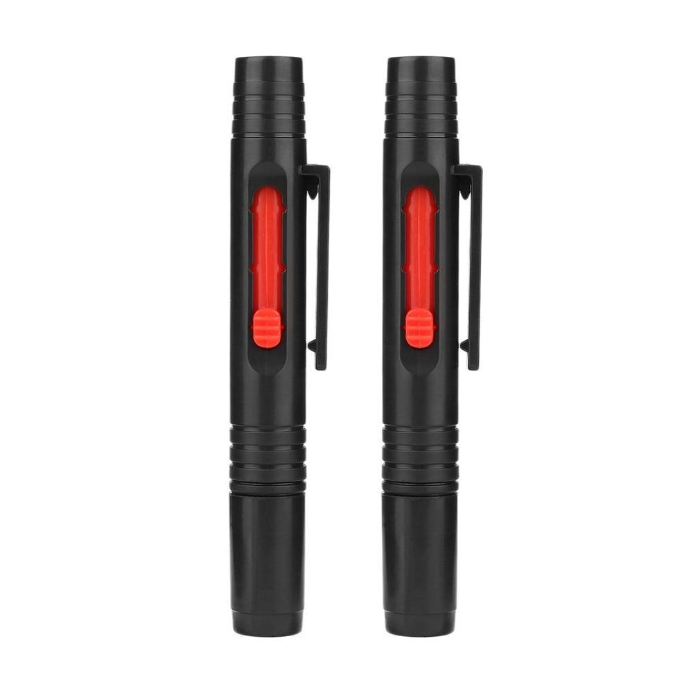 2 pièces Onleny caméra lentille stylo de nettoyage Portable poussière nettoyant brosse Kit pour DSLR caméras lentille rétractable brosse de nettoyage