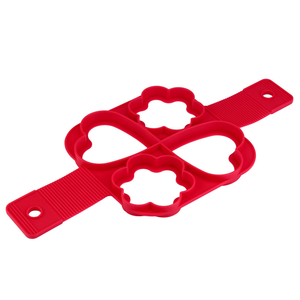 Liefde Hart Bloemen Vormen Pannenkoeken Tool Fast & Easy Manier Om Perfect Koken Vier Gaten Diy Ei Keuken Tools31