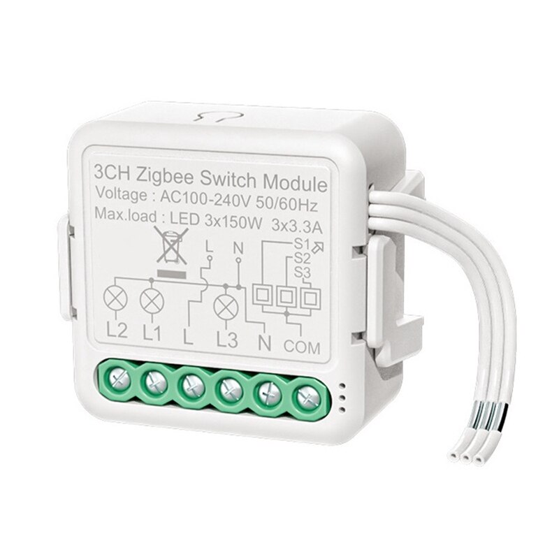 Tuya ZigBee Dimmer Module Light Switch Module Light Control APP Remote Control Intelligent Home Voice Control: 3 gang