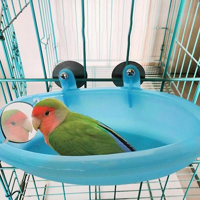 Bird Bathtub Bird Water Bath Tub For Pet Bird Cage... - Grandado - Water Loving Parrot Enclosure