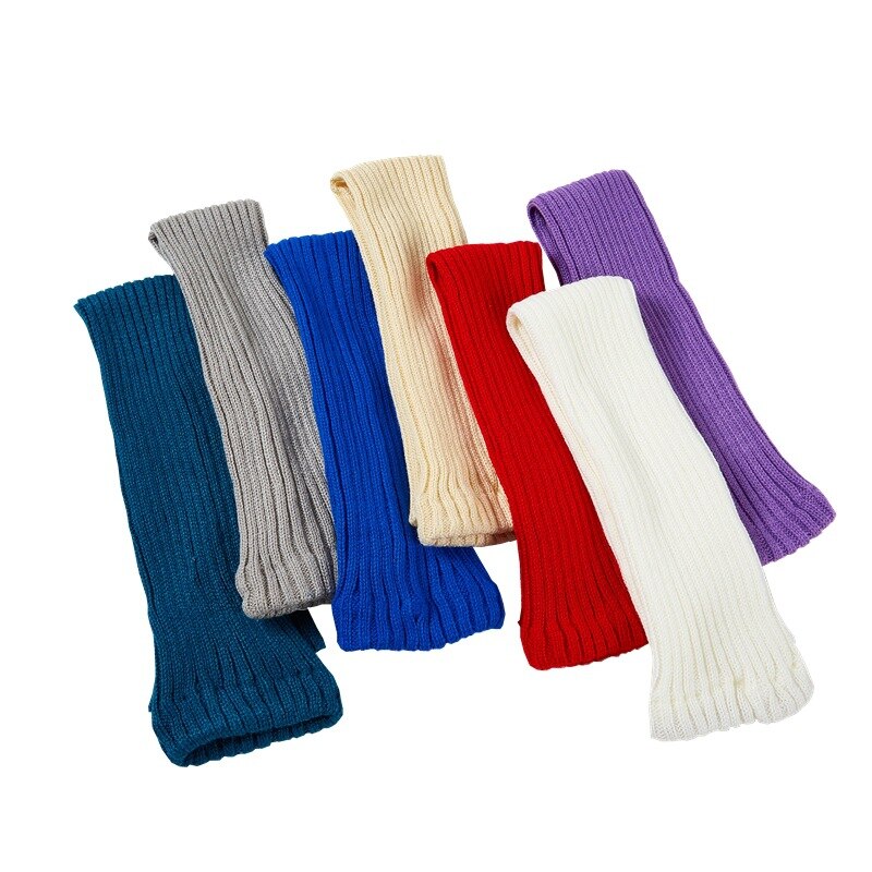 Pile Style-rodilleras estilo Lolita para mujer, calcetines de pantorrilla blancos cálidos, mallas largas punk, calentadores de piernas, Primavera, Otoño e Invierno