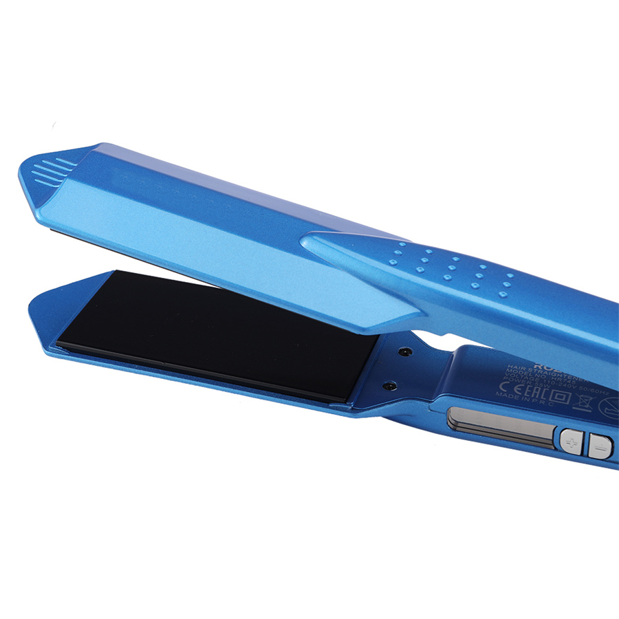 Stijltang Breed Titanium Platte Ijzer Voor Professioneel Haar Rechttrekken 470f ° Snel Opwarmen Met Dubbele Spanning Platte Ijzer