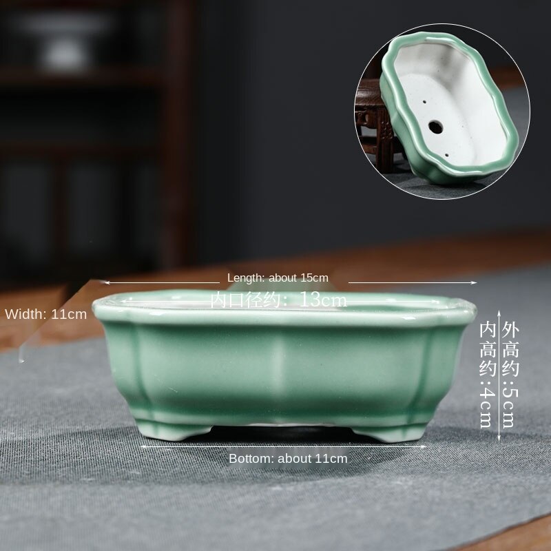 New Arrival domowe doniczki ceramiczne stół Bonsai zielone sukulenty doniczki pulpit dekoracyjne do ogrodu LB552: color2