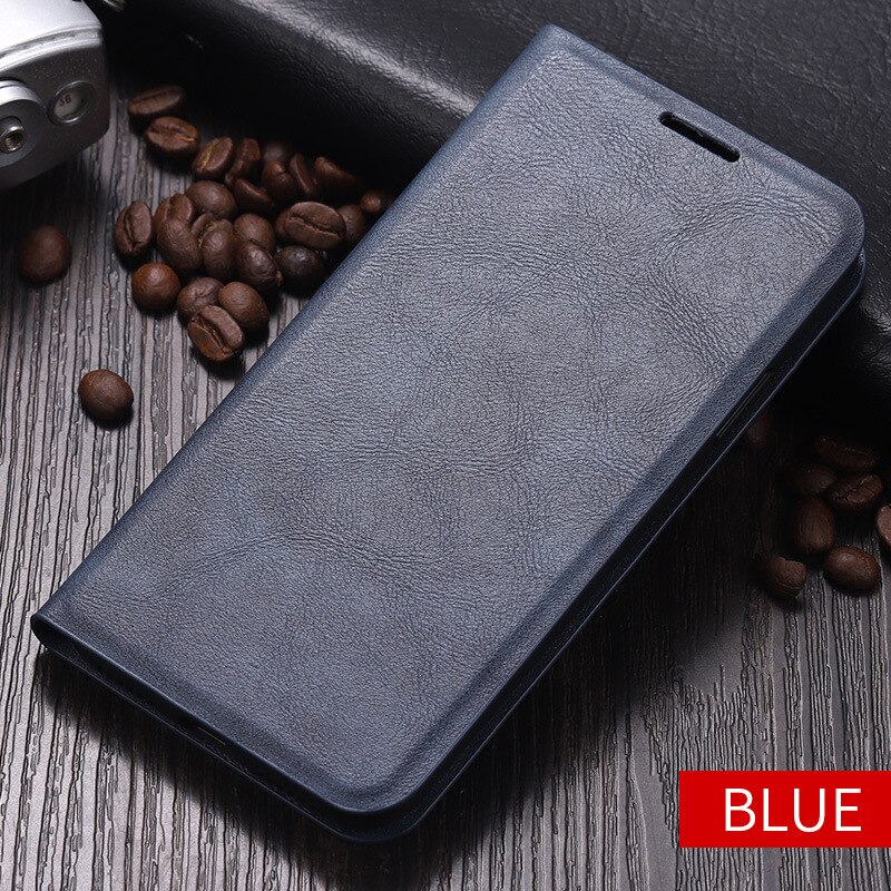 Magnetic Leather Flip Wallet Cover For iPhone 6 6s 7 8 Plus X XR Case For iPhone 11 Pro XS Max Card Holder Stand Cover: For iPhone XR / Blue