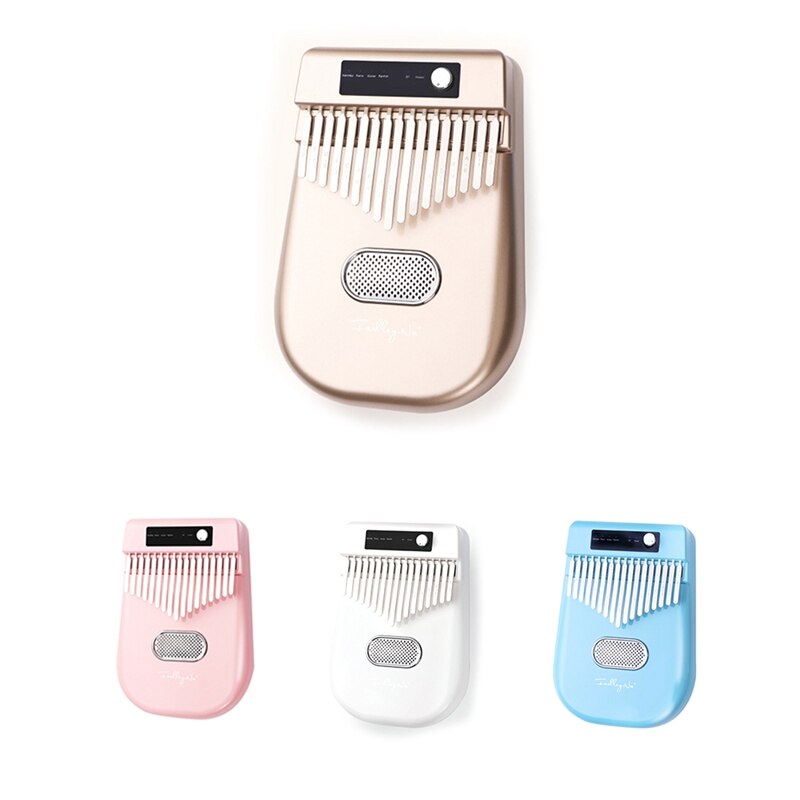 Electric Kalimba 17 Keys Thumb Piano 4 Kinds of Timbre BT Connetion Finger Piano Electronic Musical Instrument