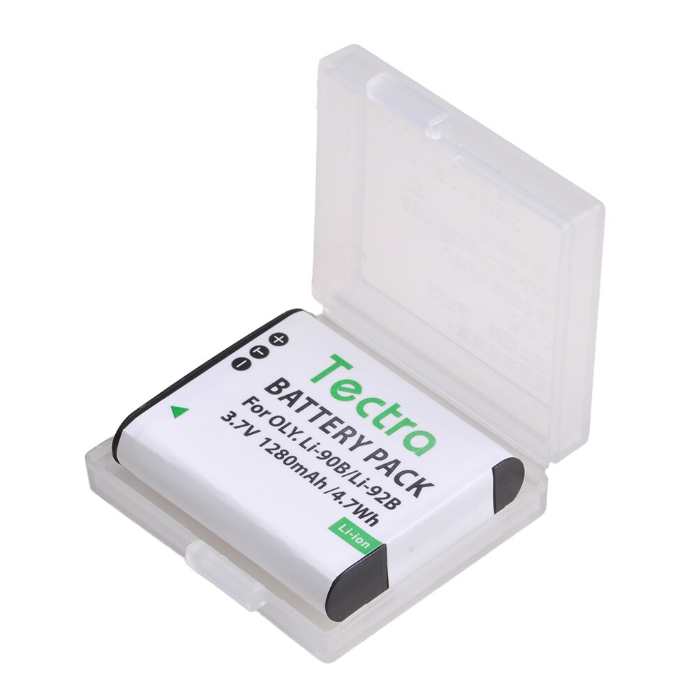 3.7V 1280mAh Li-90B Li 90B Li-92B pour batterie d'appareil photo Li92B Li90B pour Olympus Tough TG-1 TG-2 TG-3 TG-4 TG5 TG6 SH50 iHS SH60: 1battery
