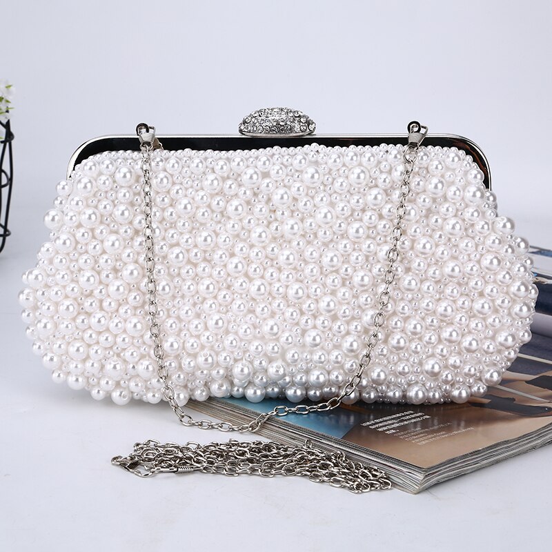 Party Abend Tasche Mantian Neue Frauen Strass Abend Taschen Luxus erkranken Handtasche Kupplungen Mini Party Hochzeit Geldbörse LS1523: Weiß