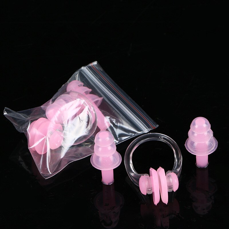 4 @ # Zachte Oordopjes Zwemmen Siliconen Waterdicht Stofdicht Oordopjes Duiken Watersport Zwemmen Anti-noise Accessoires: Pink 1Set