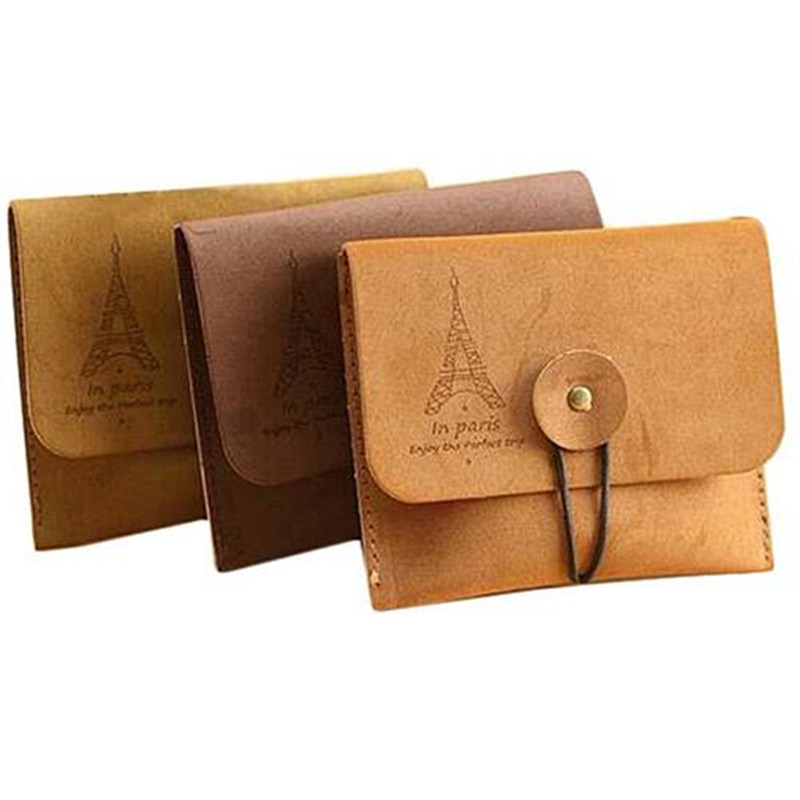 Vrouwen Mannen Vintage Eiffeltoren Portemonnee Kleine Vouw Key Pouch Wallet Bag kleine portemonnee portemonnees para mujer monedas mini bag