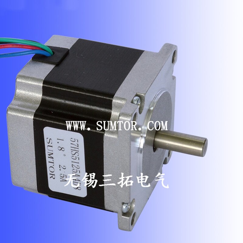 Nema23-motor paso a paso bifásico de 4 cables, 51mm, 1,1 nm1.8 grados, 2,5 a, eje simple y doble, 6,35mm/8mm, motor híbrido