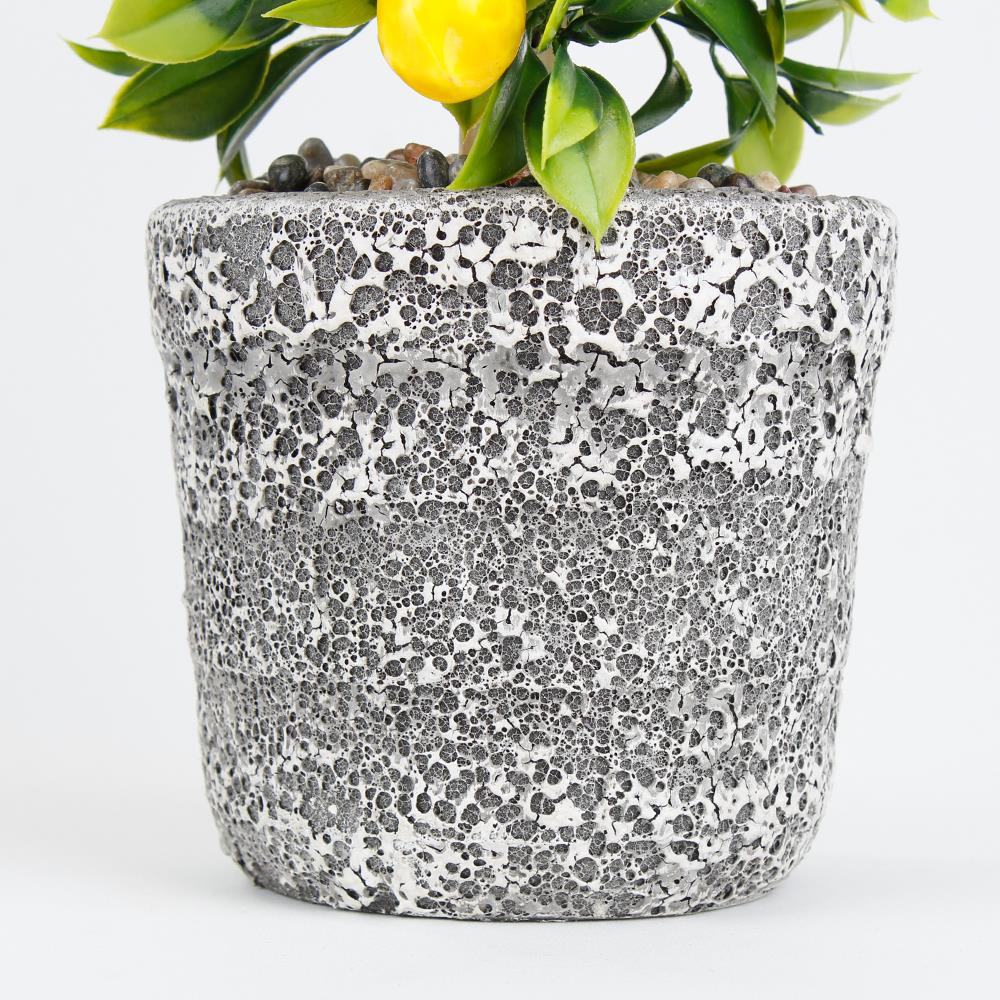 Artificial Lemon Tree In Ceramic Flower Pot Lemon Tree Artificial Plant ...