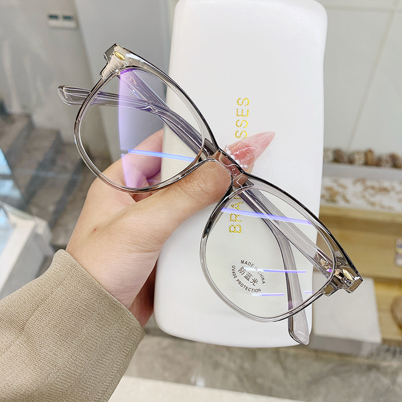 -1.0 -1.5 -2.0 To -6.0 Transparent Finished Myopia Glasses Men Women Black Eyeglasses Prescription Shortsighted Eyewear: Khaki / +400