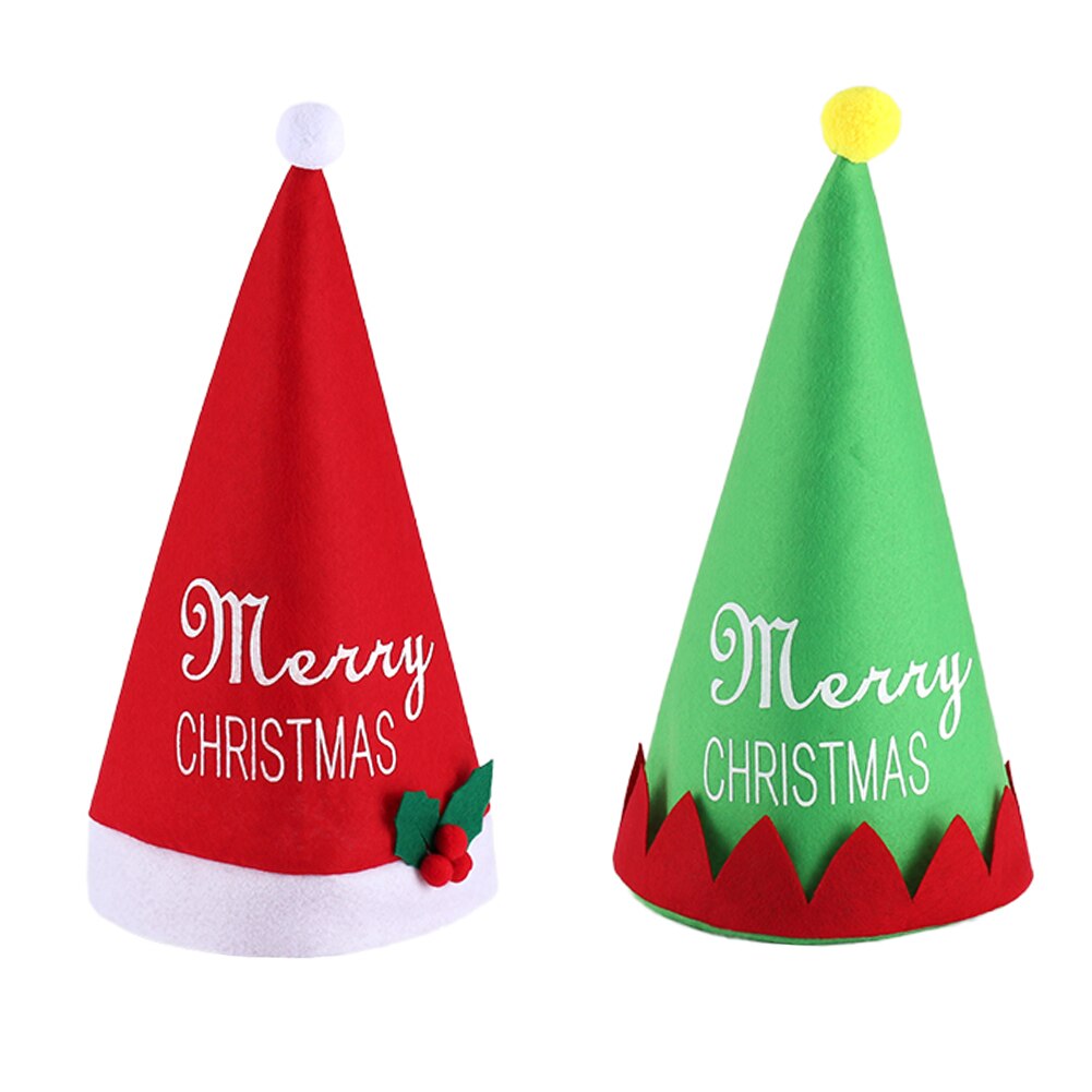 Kerstmuts Volwassen Kinderen Xmas Santa Elf Caps Voor Kerst Cap Hoeden Nieuwjaar Xmas Party Props Decor Party levert