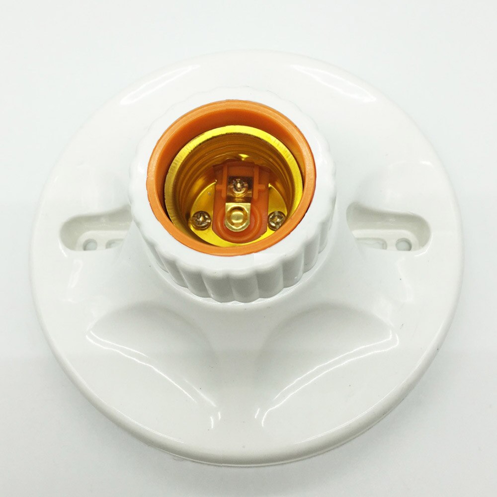 E27 Led Lamp Houder Ronde Vierkante Fitting Socket Met Ons Plug Schakelaar E27 Base Opknoping Lamp Socket Voor Thuis 6A 110 V-220 V: round