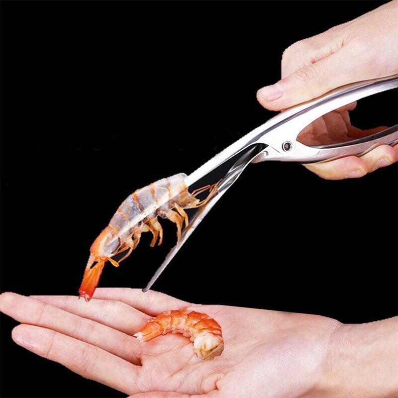 Prawn Peeler Stainless Steel Shrimp Prawn Deveiner Peel Device Kitchen Cooking Seafood Tools Kitchen Tool C1159 c