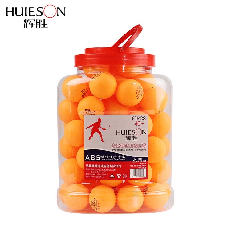 Huieson bordtennisbolde 40+ mm abs plastikbold til bordtennistræning 60 stk/pakning 60 stk/pak