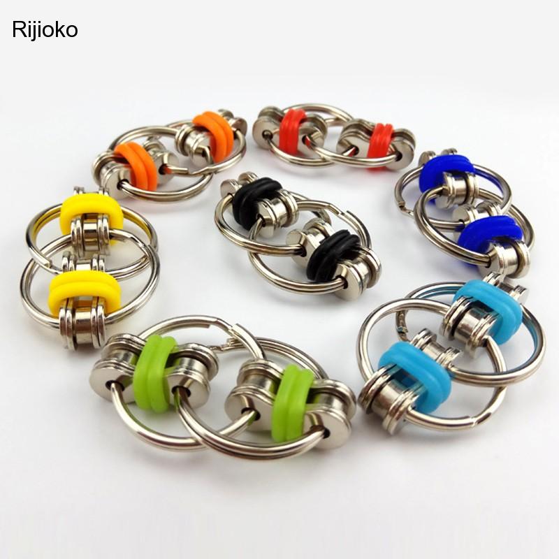 Puzzel Zintuiglijke Speelgoed Autisme Relief Fietsketting Fidget Toy Anti-Stress Speelgoed Set Anti-Stress Fine Tuning Sleutel metalen Ring