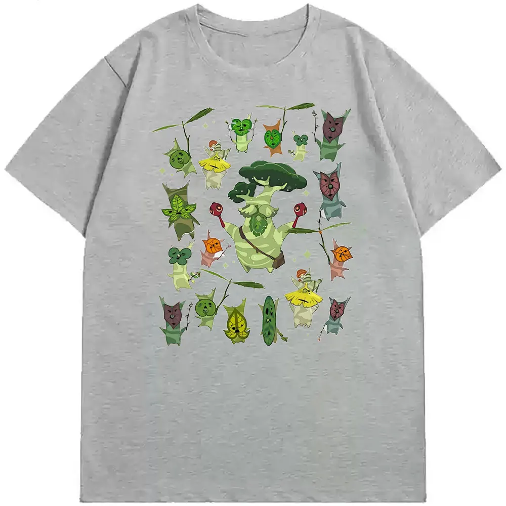 Zelda korok-skjorte breath of the wild hylia anime-skjorte korok arboretum gamer-skjorte planteelsker sommerskjorter bomulds-t-shirts toppe