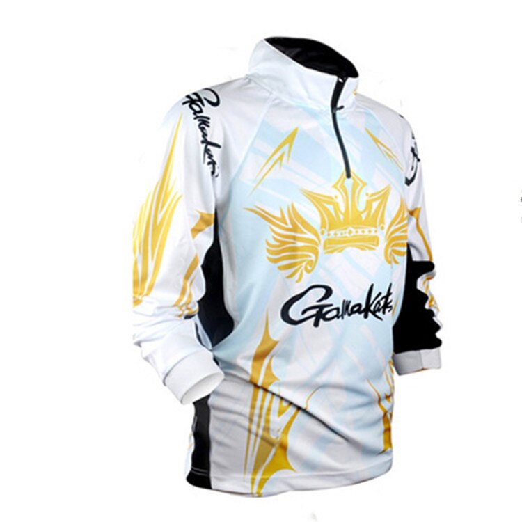 Fishing Clothing Gamakatsu Clothing Quick Dry Fishing Clothes Anti-UV Fishing Shirt Gamakatsu Jacket Fishing Tackle: White / XXXL