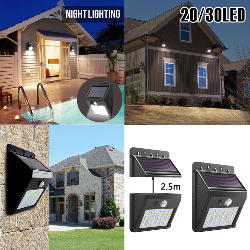 20/30 Led Solar Light Outdoor Led Solar Lamp Motion Sensor Wandlamp Waterdichte Zonne-energie Zonlicht Voor Tuin Decoratie