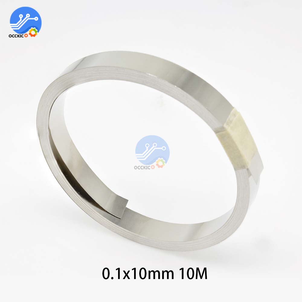 10m 18650 Li-ion Battery Nickel Sheet Plate Steel Belt Strip 0.1mm battery connector spot welding 4/5/7/8/10mm for 18650 Charge