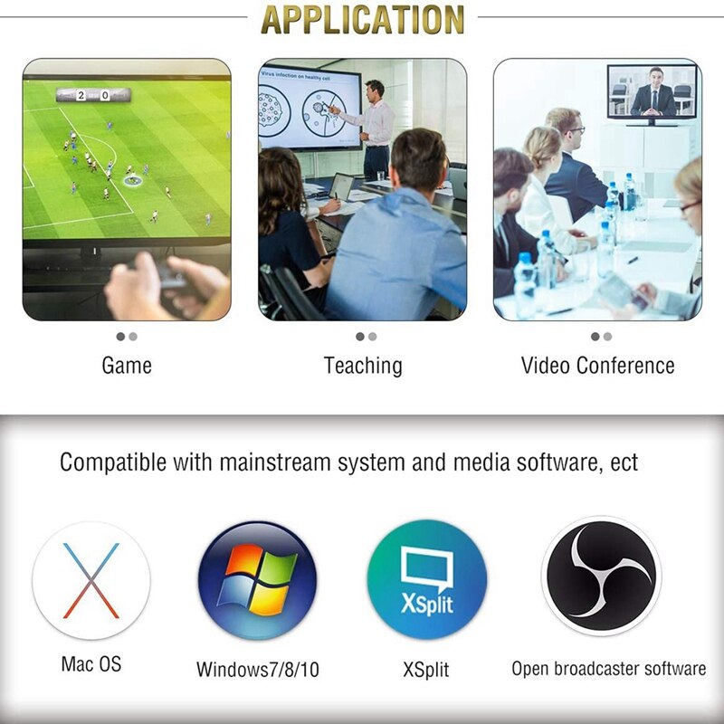 HDMI Video Capture Card o Video Capture Card HDMI to USB2.0 1080P HD Record Suitable