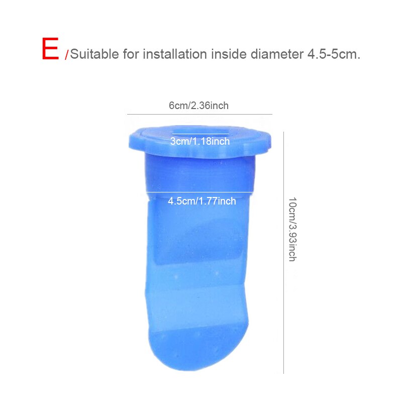 Filtre de reflux Anti-odeur en Silicone pour salle de bains de désodorisation, filtre de refoulement, Anti-odeur, Anti-insecte: E