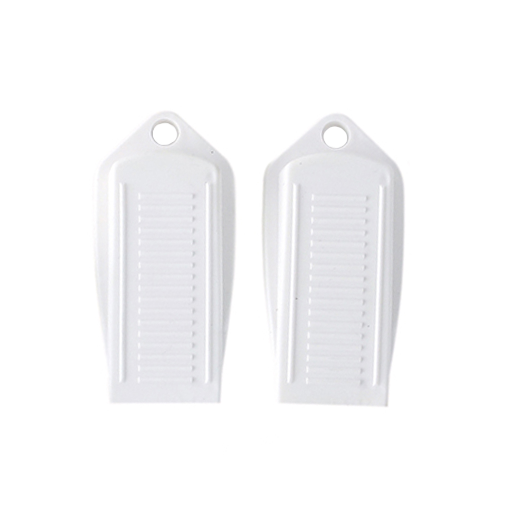 2pcs/set Rubber Door Stopper Child Safety Gate Guard Eudemon Anti Skid Slam Stop Wedge Holder: White