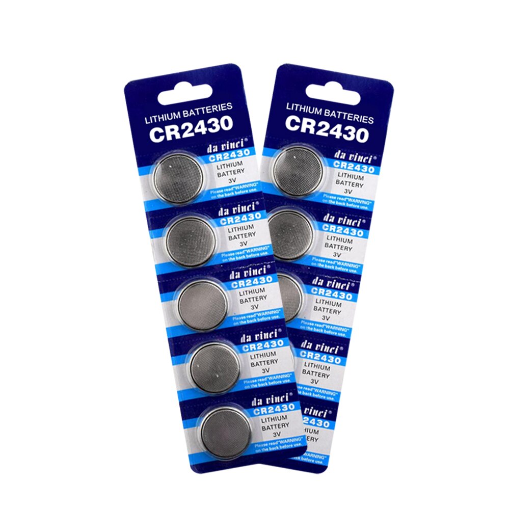 10Pcs CR2430 Button Battery 3V DL2430 BR2430 ECR2430 KL2430 KCR2430 L20 Coin Cells Lithium Batteries For Toy Electronic Scale