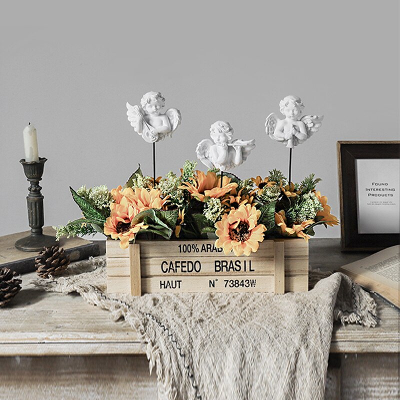 Angel Flower Potted Ornaments Home Garden Ornaments Flower Pot Decoration