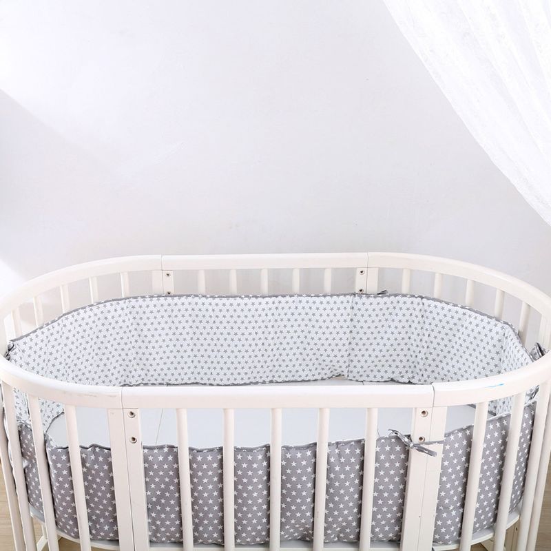 Nordic Sterren Baby Bed Katoen Dikker Bumpers Crib Rond Cot Protector Kussens Pasgeborenen Room Decor Een-stuk