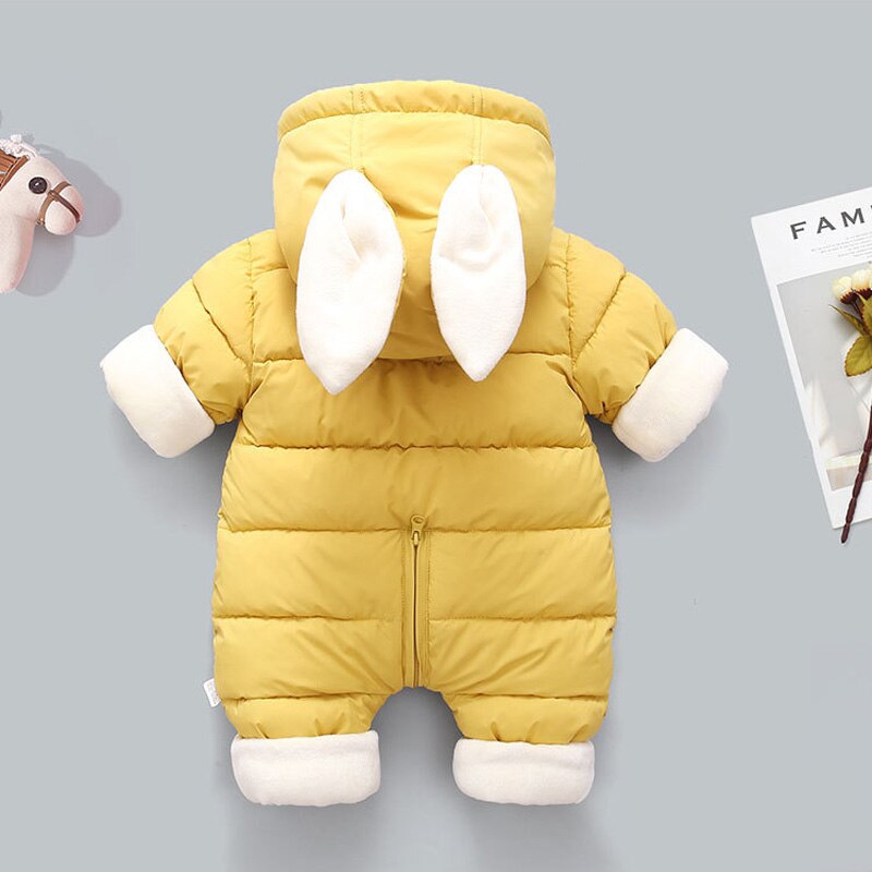 2021 ano novo inverno geral para nweborn bebê para baixo algodão engrossado roupas com capuz dos desenhos animados infantil menino menina macacão de natal