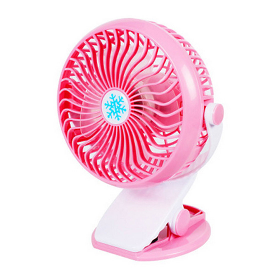 Bærbar mini usb-blæser genopladelig clips-ventilator til barnevognsventilatorer desktop personlig luftkøleventilator håndholdt klimaanlæg: Lyserød med kasse